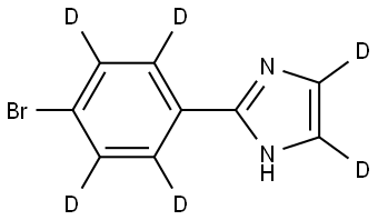 2-(4-bromophenyl-2,3,5,6-d4)-1H-imidazole-4,5-d2 结构式