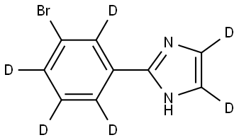 2-(3-bromophenyl-2,4,5,6-d4)-1H-imidazole-4,5-d2 结构式