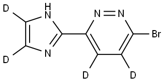 3-bromo-6-(1H-imidazol-2-yl-4,5-d2)pyridazine-4,5-d2 结构式