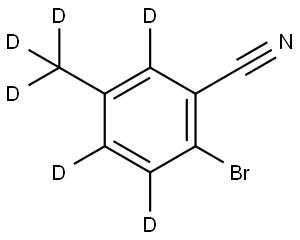 2-bromo-5-(methyl-d3)benzonitrile-3,4,6-d3 结构式