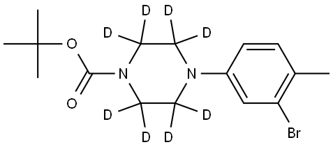 tert-butyl 4-(3-bromo-4-methylphenyl)piperazine-1-carboxylate-2,2,3,3,5,5,6,6-d8 结构式