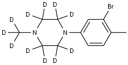 1-(3-bromo-4-methylphenyl)-4-(methyl-d3)piperazine-2,2,3,3,5,5,6,6-d8 结构式