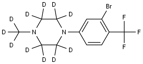 1-(3-bromo-4-(trifluoromethyl)phenyl)-4-(methyl-d3)piperazine-2,2,3,3,5,5,6,6-d8 结构式