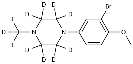 1-(3-bromo-4-methoxyphenyl)-4-(methyl-d3)piperazine-2,2,3,3,5,5,6,6-d8 结构式