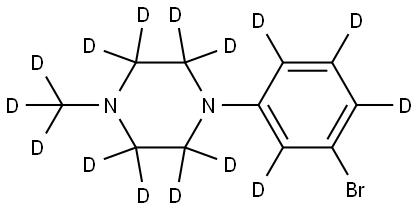 1-(3-bromophenyl-2,4,5,6-d4)-4-(methyl-d3)piperazine-2,2,3,3,5,5,6,6-d8 结构式