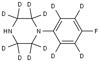 1-(4-fluorophenyl-2,3,5,6-d4)piperazine-2,2,3,3,5,5,6,6-d8 结构式