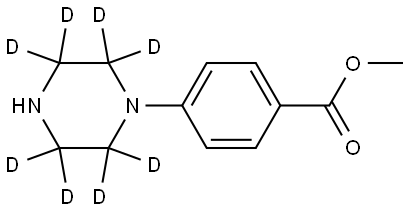 methyl 4-(piperazin-1-yl-2,2,3,3,5,5,6,6-d8)benzoate 结构式