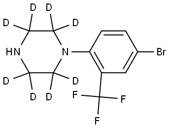 1-(4-bromo-2-(trifluoromethyl)phenyl)piperazine-2,2,3,3,5,5,6,6-d8 结构式