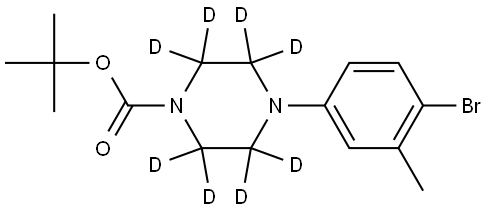 tert-butyl 4-(4-bromo-3-methylphenyl)piperazine-1-carboxylate-2,2,3,3,5,5,6,6-d8 结构式