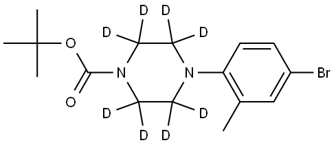 tert-butyl 4-(4-bromo-2-methylphenyl)piperazine-1-carboxylate-2,2,3,3,5,5,6,6-d8 结构式