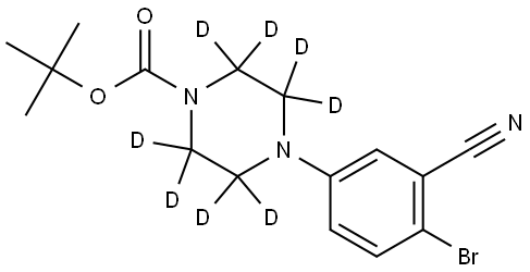 tert-butyl 4-(4-bromo-3-cyanophenyl)piperazine-1-carboxylate-2,2,3,3,5,5,6,6-d8 结构式