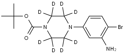 tert-butyl 4-(3-amino-4-bromophenyl)piperazine-1-carboxylate-2,2,3,3,5,5,6,6-d8 结构式