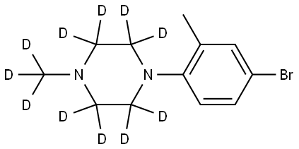 1-(4-bromo-2-methylphenyl)-4-(methyl-d3)piperazine-2,2,3,3,5,5,6,6-d8 结构式