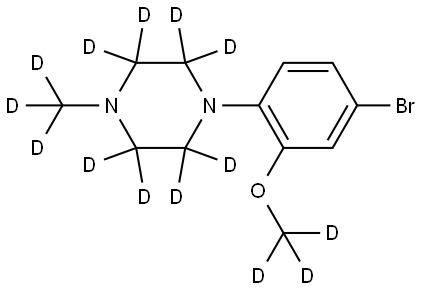 1-(4-bromo-2-(methoxy-d3)phenyl)-4-(methyl-d3)piperazine-2,2,3,3,5,5,6,6-d8 结构式