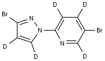 5-bromo-2-(3-bromo-1H-pyrazol-1-yl-4,5-d2)pyridine-3,4,6-d3 结构式