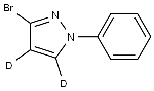 3-bromo-1-phenyl-1H-pyrazole-4,5-d2 结构式