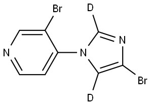 3-bromo-4-(4-bromo-1H-imidazol-1-yl-2,5-d2)pyridine 结构式