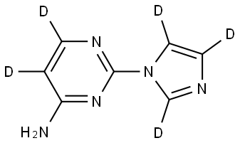 2-(1H-imidazol-1-yl-d3)pyrimidin-5,6-d2-4-amine 结构式