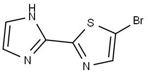 5-bromo-2-(1H-imidazol-2-yl)thiazole 结构式