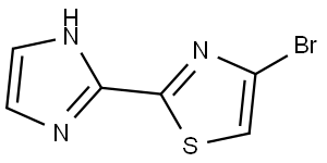 4-bromo-2-(1H-imidazol-2-yl)thiazole 结构式