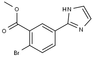 methyl 2-bromo-5-(1H-imidazol-2-yl)benzoate 结构式