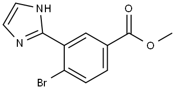 methyl 4-bromo-3-(1H-imidazol-2-yl)benzoate 结构式