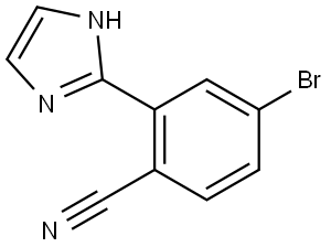 4-bromo-2-(1H-imidazol-2-yl)benzonitrile 结构式