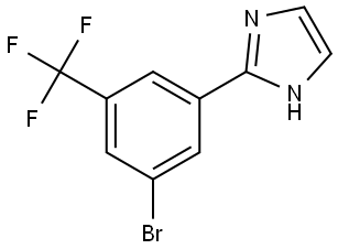 2-(3-bromo-5-(trifluoromethyl)phenyl)-1H-imidazole 结构式