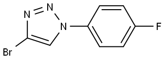 4-bromo-1-(4-fluorophenyl)-1H-1,2,3-triazole 结构式