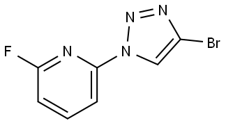 2-(4-bromo-1H-1,2,3-triazol-1-yl)-6-fluoropyridine 结构式