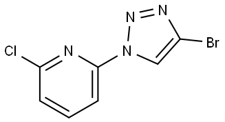 2-(4-bromo-1H-1,2,3-triazol-1-yl)-6-chloropyridine 结构式