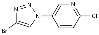 5-(4-bromo-1H-1,2,3-triazol-1-yl)-2-chloropyridine 结构式