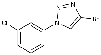 4-bromo-1-(3-chlorophenyl)-1H-1,2,3-triazole 结构式