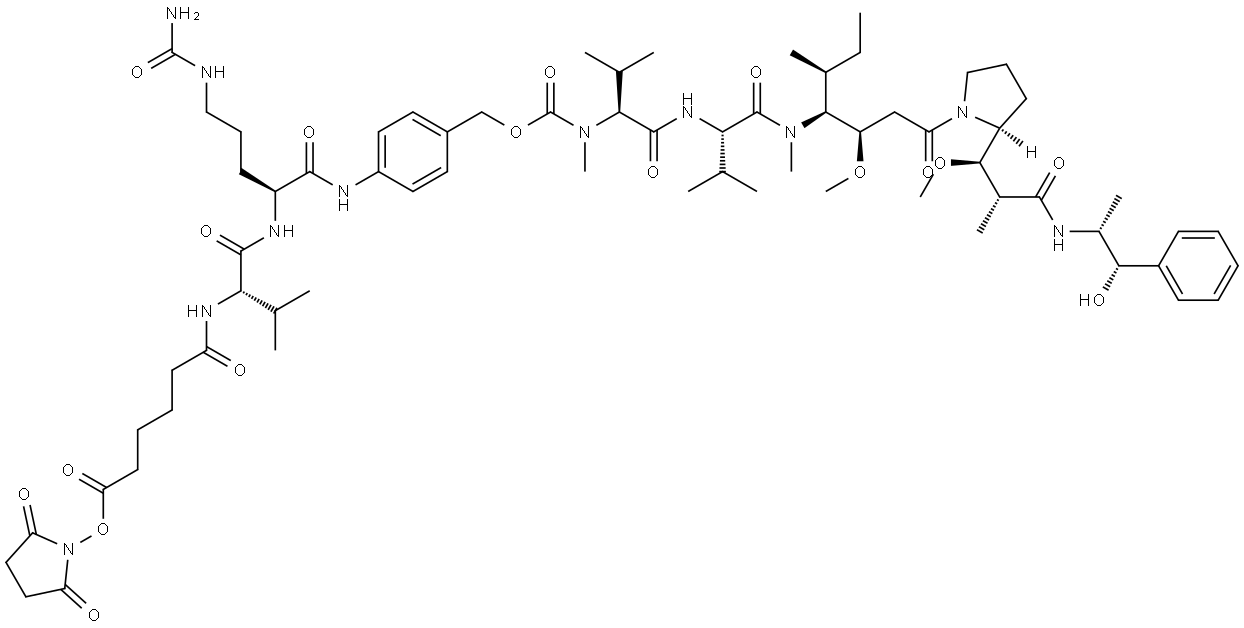 SC-VC-PAB-MMAE 结构式