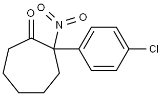 2-(4-chlorophenyl)-2-nitrocycloheptan-1-one 结构式