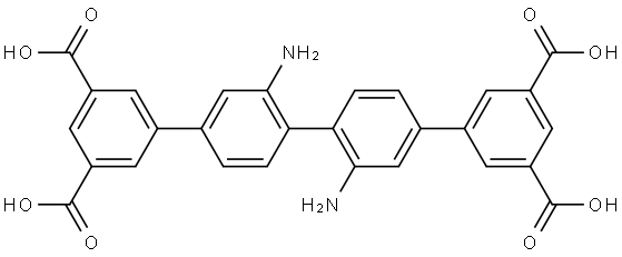 3',3''-二氨基-[1,1': 4',1":4",1"']-四联苯-3,3'", 5,5'"-四甲酸 结构式