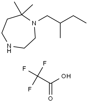 1H-1,4-Diazepine, hexahydro-7,7-dimethyl-1-(2-methylbutyl)-, 2,2,2-trifluoroacetate (1:1) 结构式