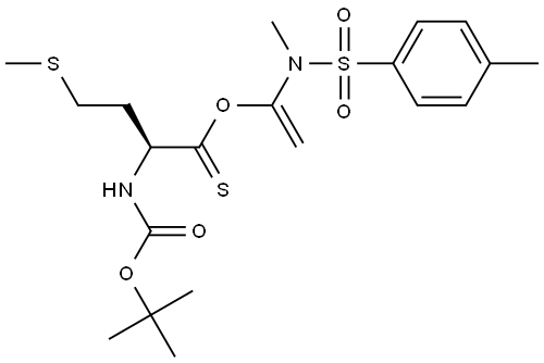 L-Methionine, N-[(1,1-dimethylethoxy)carbonyl]-, 1-[methyl[(4-methylphenyl)sulfonyl]amino]ethenyl ester, (2S)- 结构式