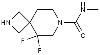 5,5-Difluoro-N-methyl-2,7-diazaspiro[3.5]nonane-7-carboxamide 结构式