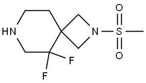 5,5-Difluoro-2-(methylsulfonyl)-2,7-diazaspiro[3.5]nonane 结构式