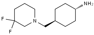 trans-4-((3,3-difluoropiperidin-1-yl)methyl)cyclohexan-1-amine 结构式