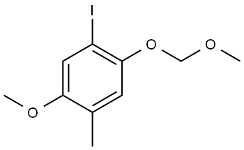 1-Iodo-5-methoxy-2-(methoxymethoxy)-4-methylbenzene 结构式