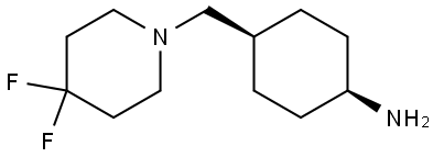 cis-4-((4,4-difluoropiperidin-1-yl)methyl)cyclohexan-1-amine 结构式