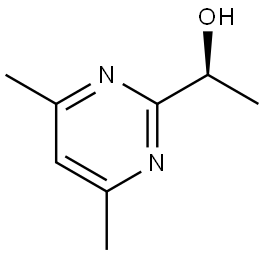 (S)-1-(4,6-dimethylpyrimidin-2-yl)ethan-1-ol 结构式