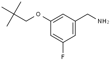 3-(2,2-Dimethylpropoxy)-5-fluorobenzenemethanamine 结构式