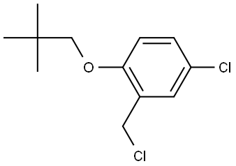 4-Chloro-2-(chloromethyl)-1-(2,2-dimethylpropoxy)benzene 结构式