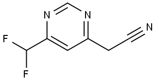 2-(6-(二氟甲基)嘧啶-4-基)乙腈 结构式
