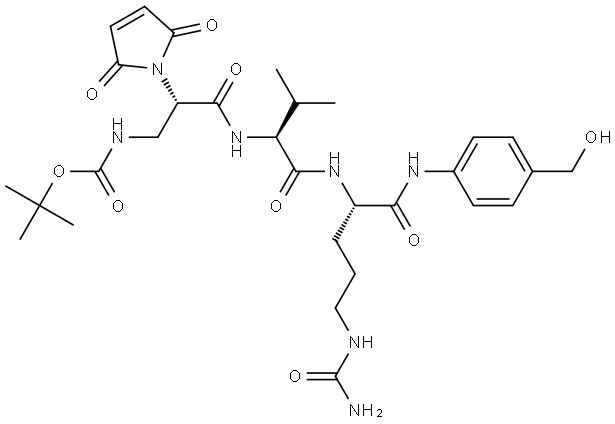 mDPR(Boc)-Val-Cit-PAB 结构式