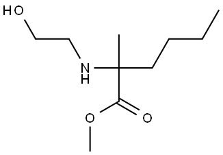 甲基 2-((2-羟基乙基)氨基)-2-甲基己酸酯 结构式