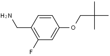 4-(2,2-Dimethylpropoxy)-2-fluorobenzenemethanamine 结构式